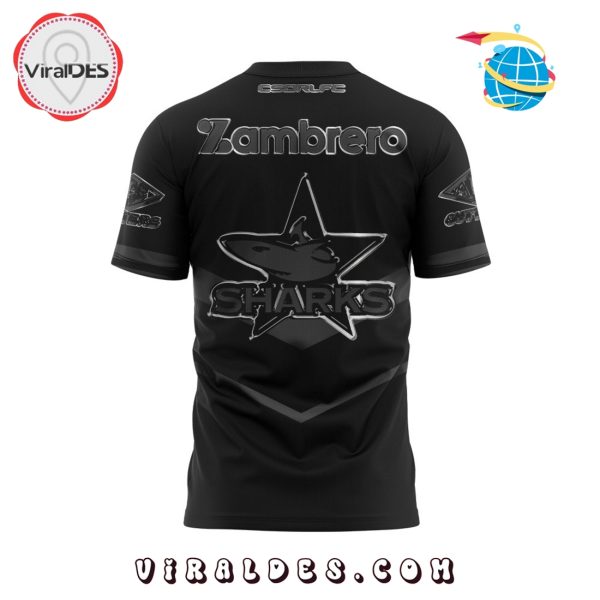 Cronulla Sharks Back In Black Old Logo Hoodie 2025