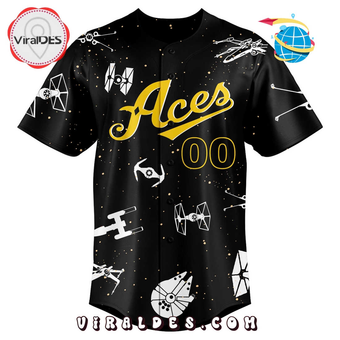 Custom Reno Aces x Star Wars Night 2025 Baseball Jersey Custom Reno Aces x Star Wars Night 2025 Baseball Jersey