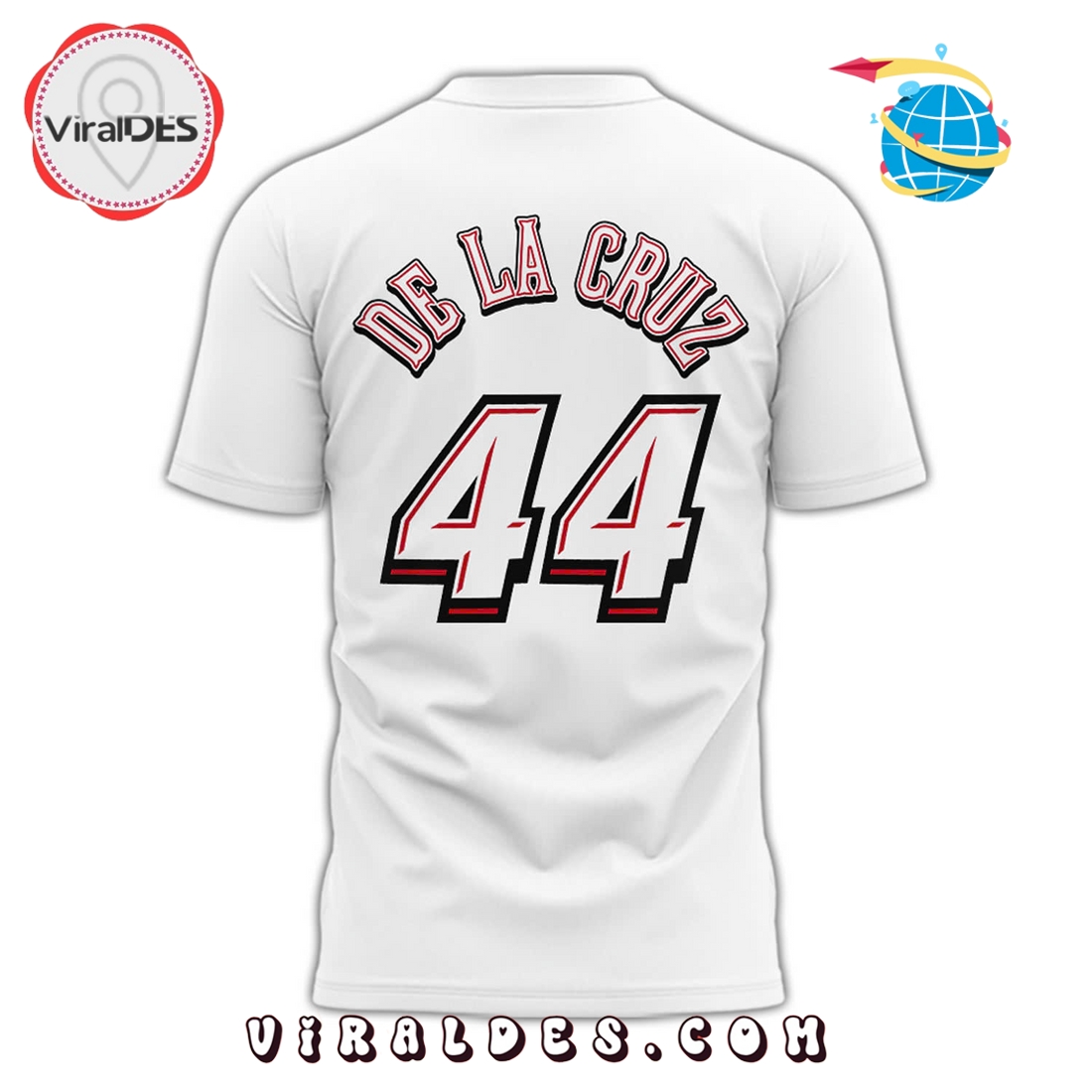 Elly De La Cruz 2025 MLB Speedway White Shirt Elly De La Cruz 2025 MLB Speedway White Shirt