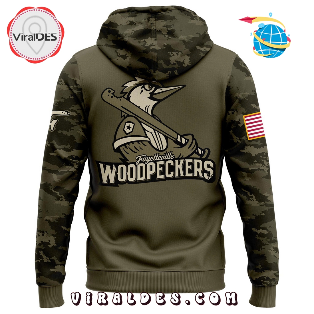 Fayetteville Woodpeckers Military Appreciation 2025 Hoodie, Long Pants Fayetteville Woodpeckers Military Appreciation 2025 Hoodie, Long Pants