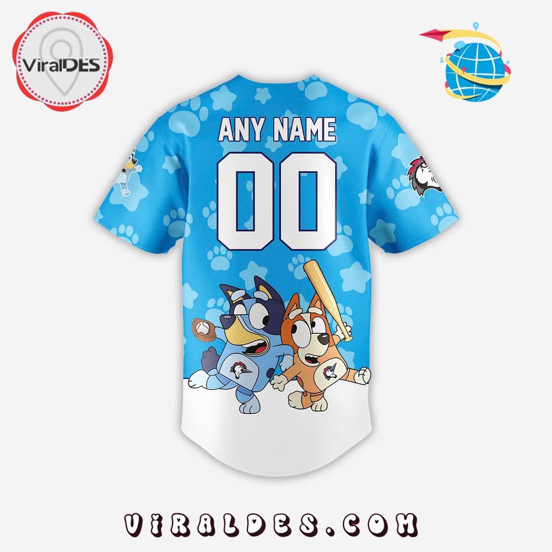 Fayetteville Woodpeckers x Bluey Day 2025 Baseball Jersey Fayetteville Woodpeckers x Bluey Day 2025 Baseball Jersey