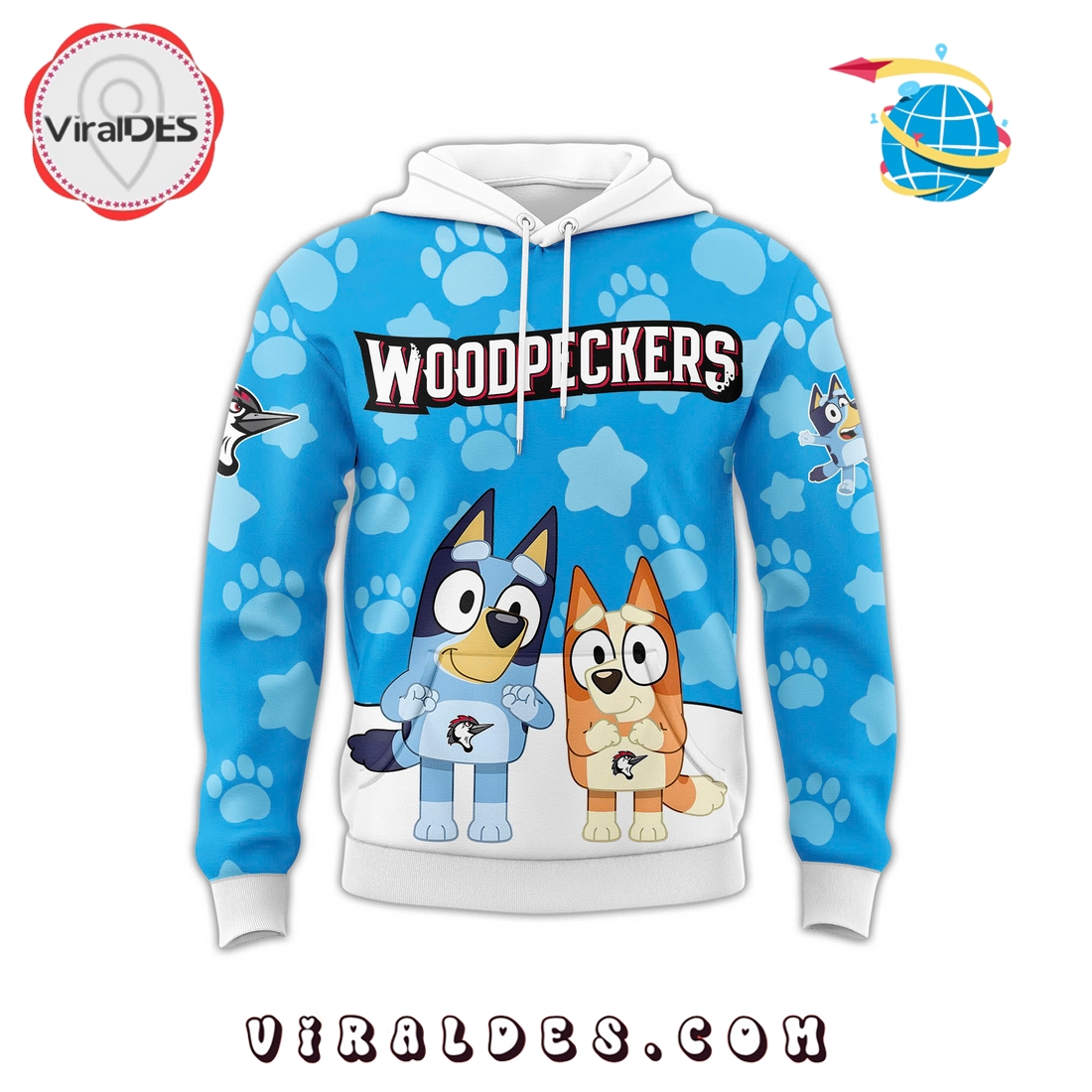 Fayetteville Woodpeckers x Bluey Day Hoodie, Long Pants Fayetteville Woodpeckers x Bluey Day Hoodie, Long Pants