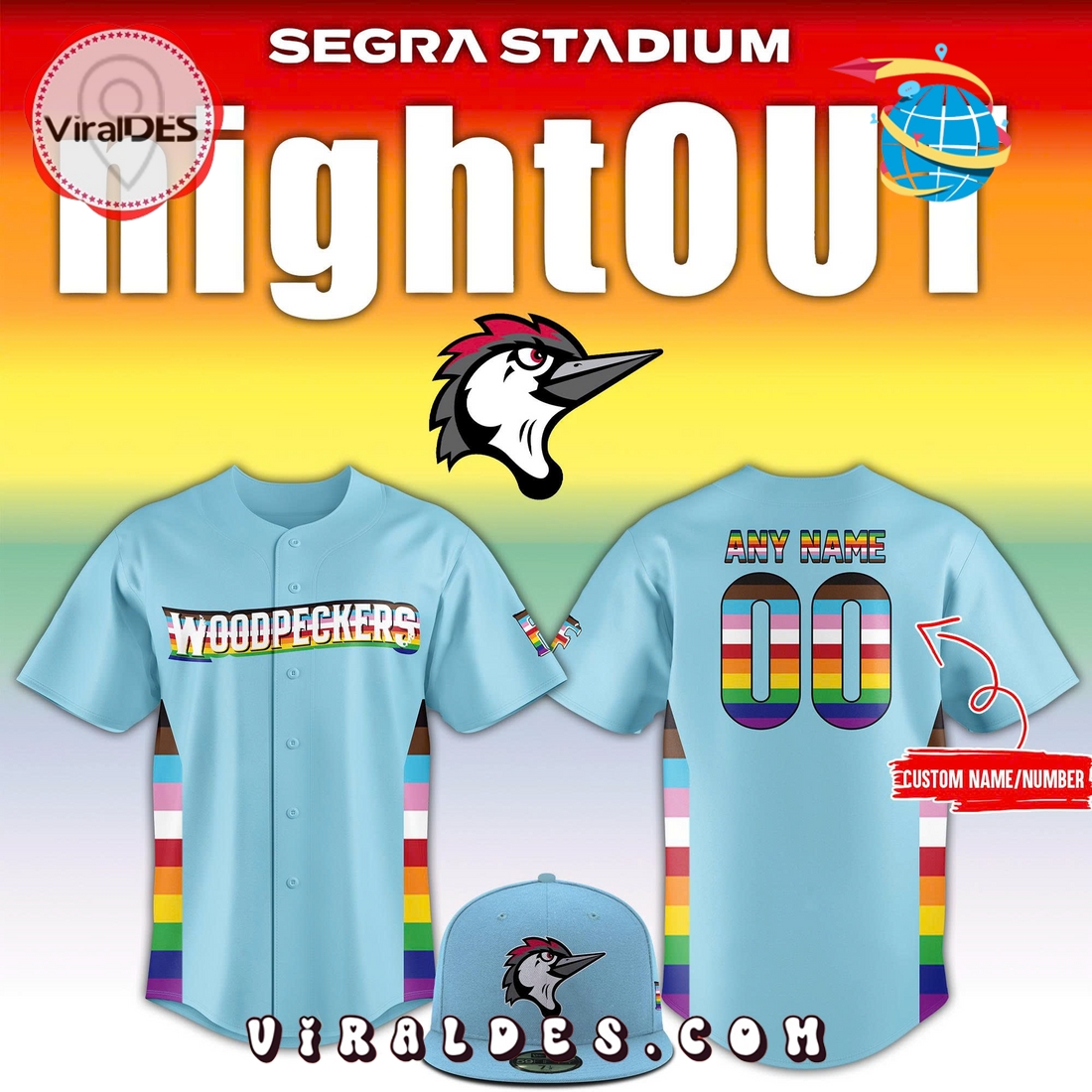 Fayetteville Woodpeckers x Night Out Baseball Jersey Fayetteville Woodpeckers x Night Out Baseball Jersey