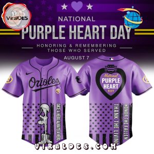 Baltimore Orioles MLB x Purple Heart Day Baseball Jersey