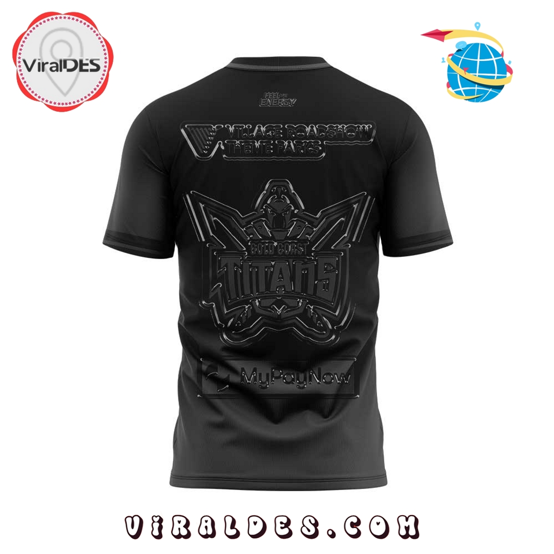 Gold Coast Titans Back In Black Old Logo Hoodie 2025 Gold Coast Titans Back In Black Old Logo Hoodie 2025