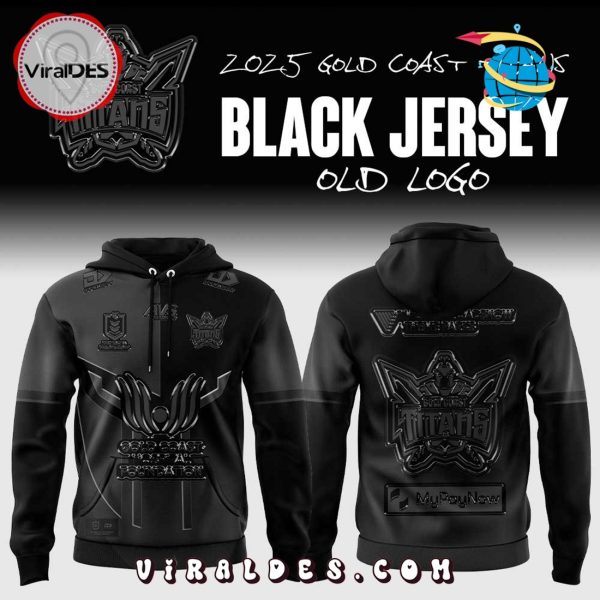 Gold Coast Titans Back In Black Old Logo Hoodie And Pants