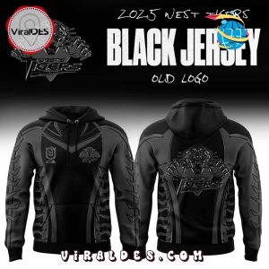 Wests Tigers Back In Black Old Logo Hoodie 2025