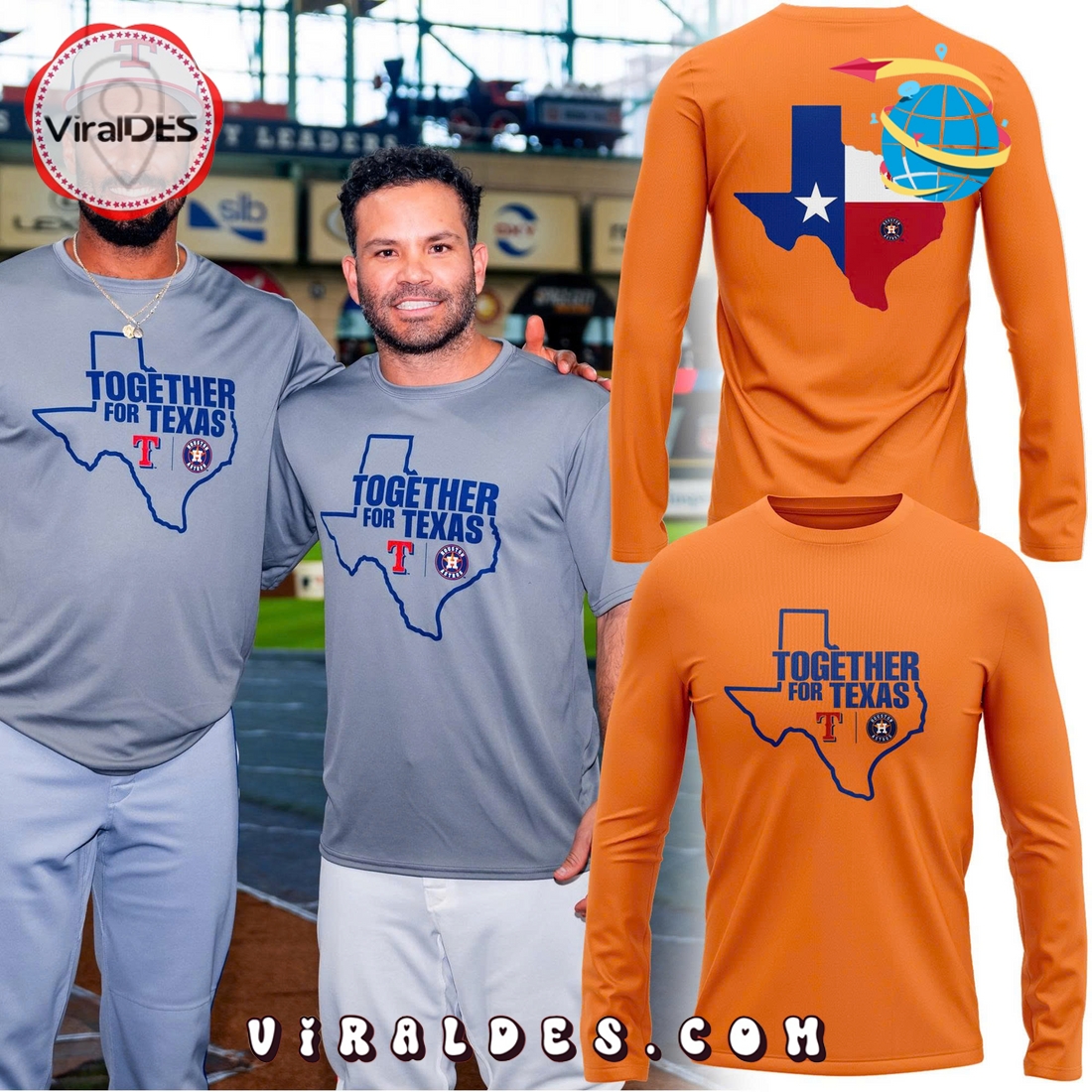 Houston Astros Together For Texas Orange Hoodie 2025 Houston Astros Together For Texas Orange Hoodie 2025