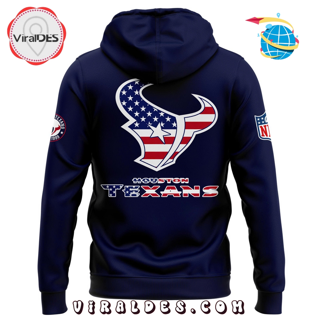 Houston Texans 2025 American Independence Day Hoodie, Cap Houston Texans 2025 American Independence Day Hoodie, Cap