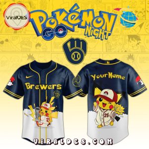 Milwaukee Brewers x Pokémon GO Night 2025 Baseball Jersey