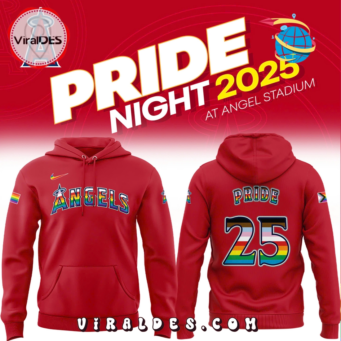 LA Angels Pride Night Special Edition Hoodie 2025 LA Angels Pride Night Special Edition Hoodie 2025
