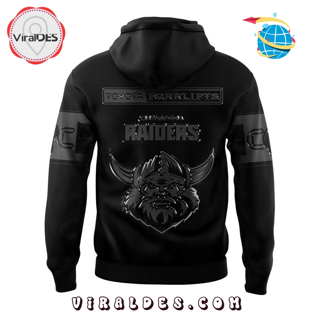 Limited Edition Canberra Raiders Back In Black Hoodie And Pants Limited Edition Canberra Raiders Back In Black Hoodie And Pants