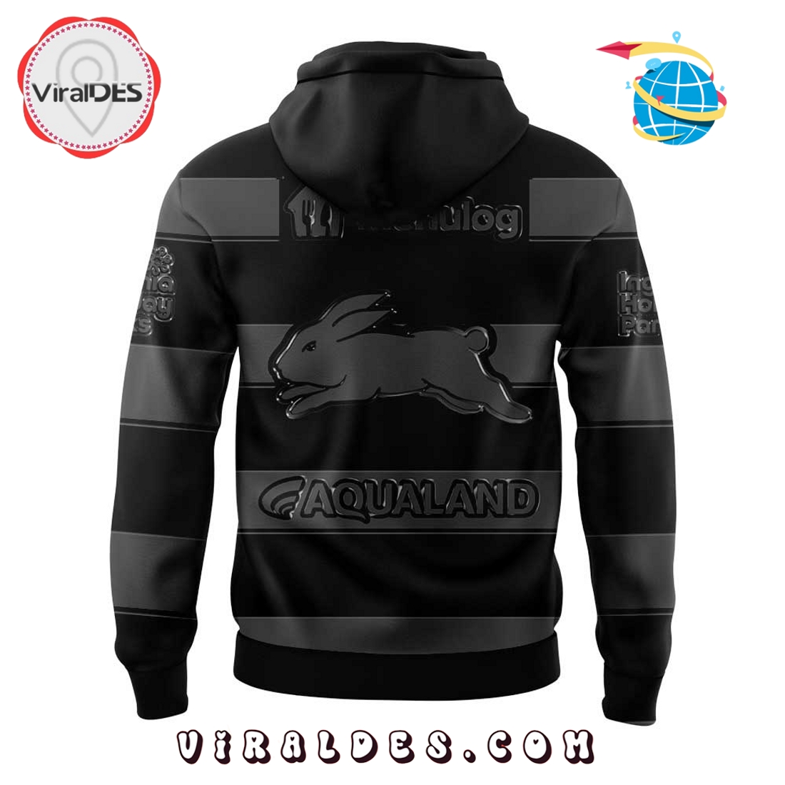 Limited Edition South Sydney Rabbitohs Back In Black Hoodie Limited Edition South Sydney Rabbitohs Back In Black Hoodie