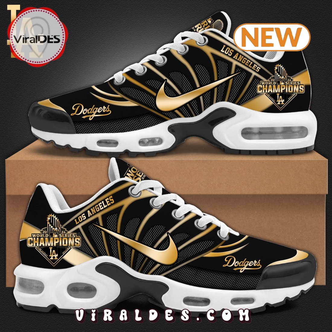 Los Angeles Dodgers Gold Champions Air Max Plus Shoes Los Angeles Dodgers Gold Champions Air Max Plus Shoes