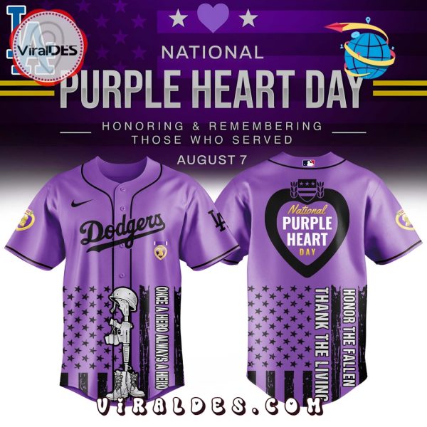 Los Angeles Dodgers MLB x Purple Heart Day Baseball Jersey
