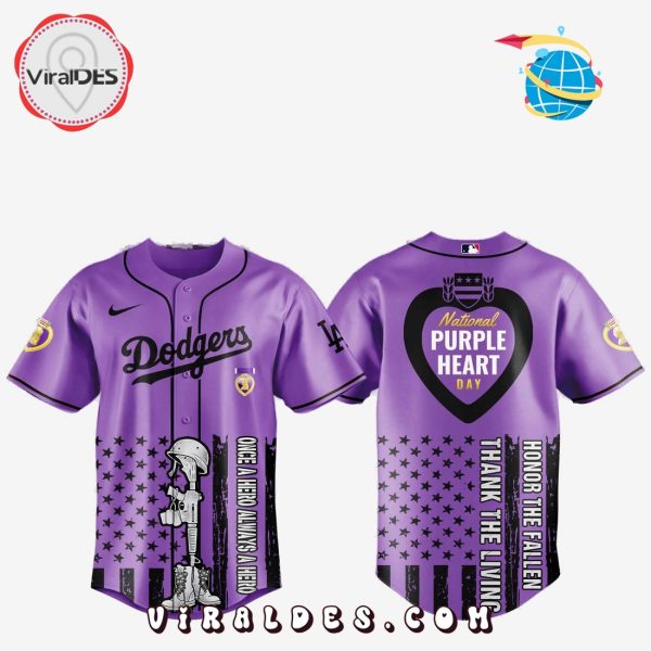 Los Angeles Dodgers MLB x Purple Heart Day Baseball Jersey