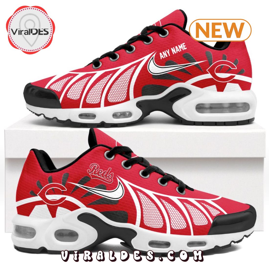 MLB Cincinnati Reds Custom Air Max Plus Shoes MLB Cincinnati Reds Custom Air Max Plus Shoes