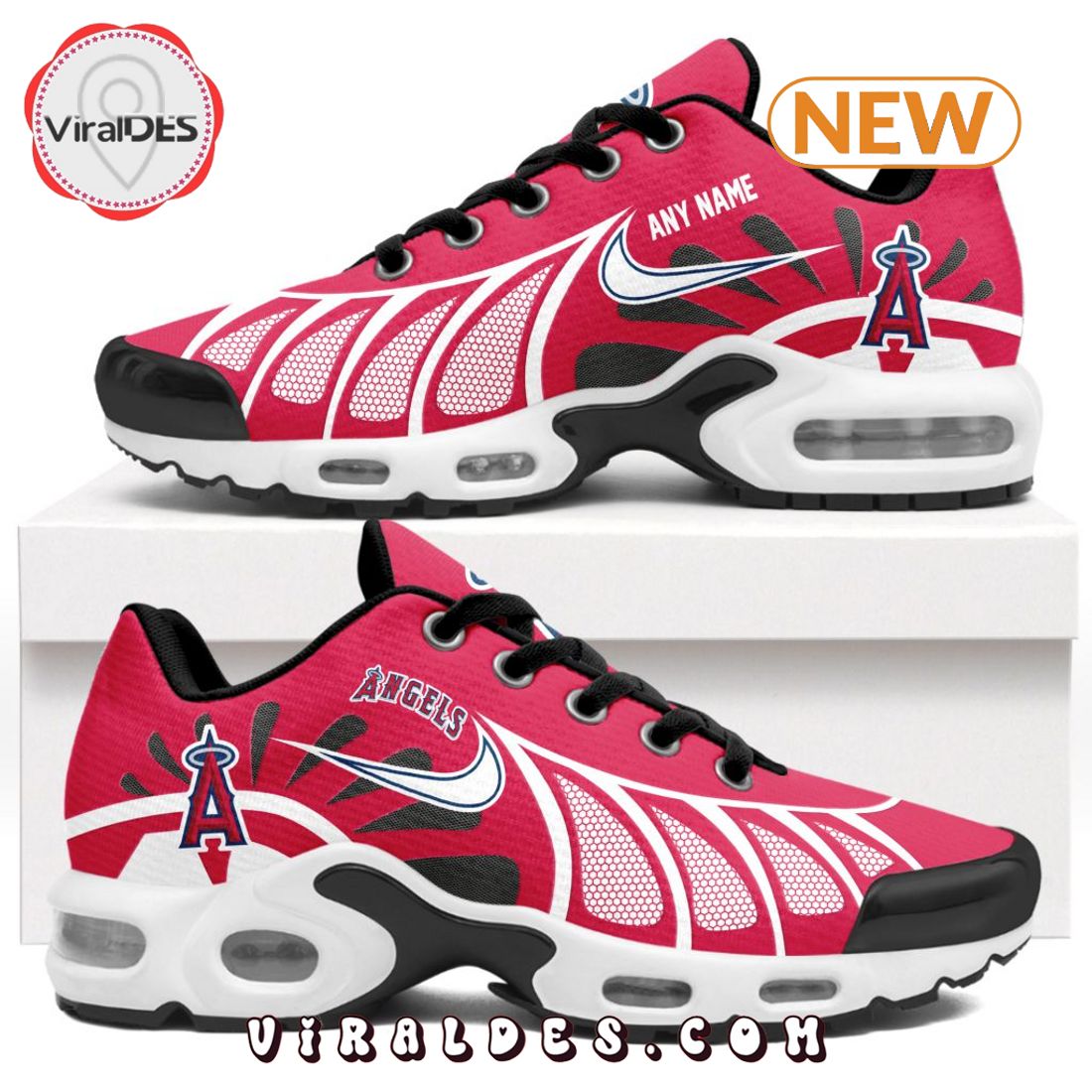 MLB Los Angeles Angels Custom Air Max Plus Shoes MLB Los Angeles Angels Custom Air Max Plus Shoes
