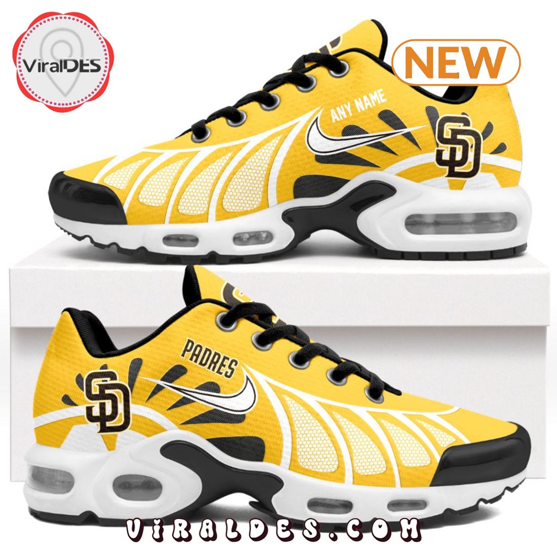 MLB San Diego Padres Custom Air Max Plus Shoes MLB San Diego Padres Custom Air Max Plus Shoes