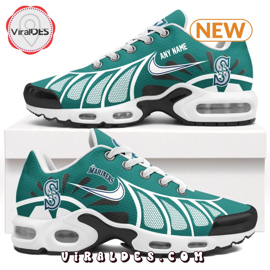 MLB Seattle Mariners Custom Air Max Plus Shoes MLB Seattle Mariners Custom Air Max Plus Shoes