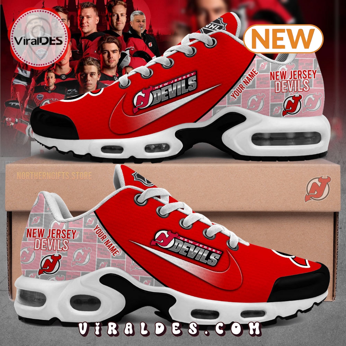 New Jersey Devils New Season Air Max Plus Shoes New Jersey Devils New Season Air Max Plus Shoes