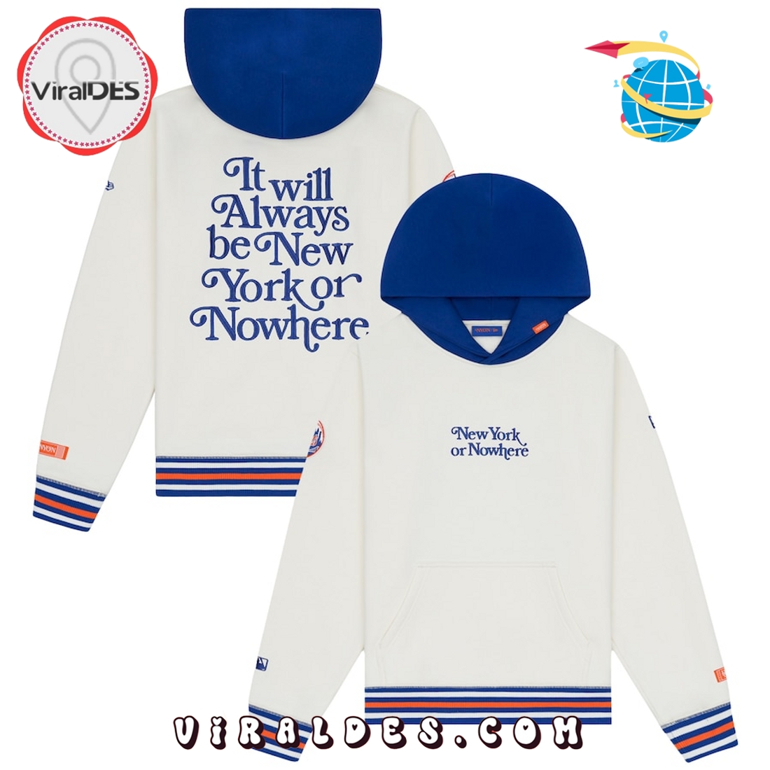 New New York or Nowhere White Hoodie New New York or Nowhere White Hoodie