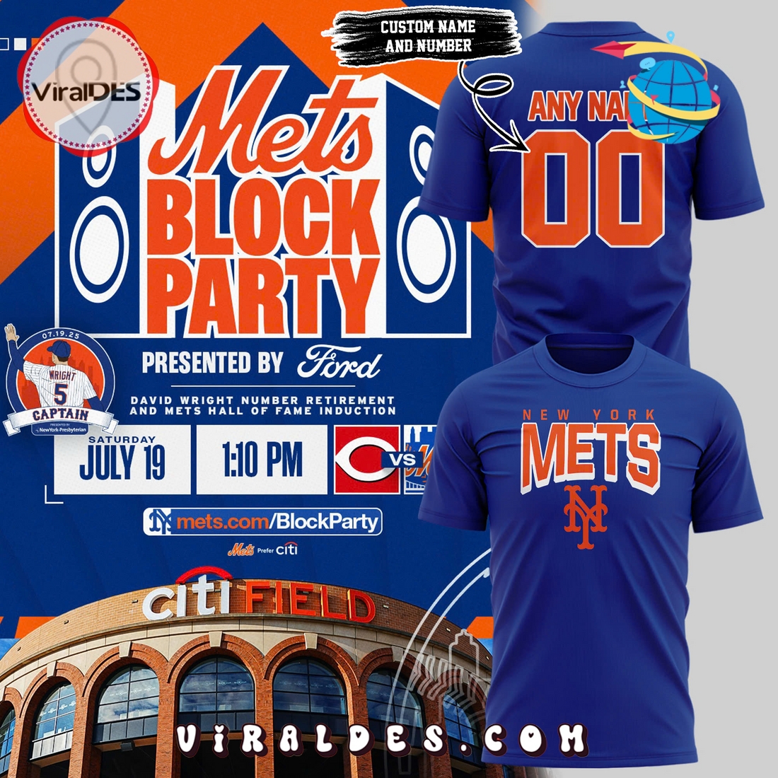 New York Mets Block Party David Wright Shirt New York Mets Block Party David Wright Shirt