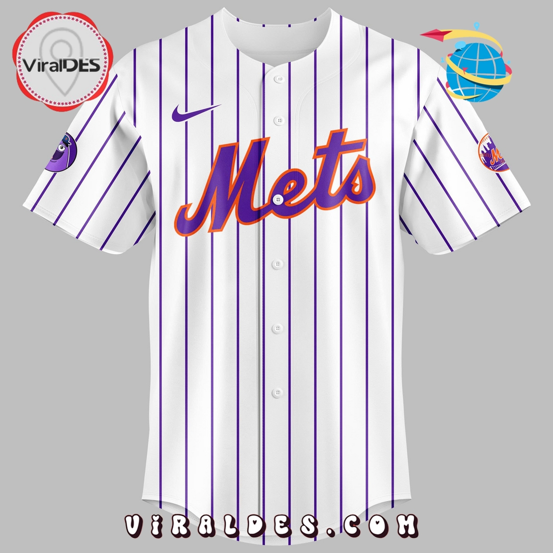 New York Mets x Grimace 2025 Baseball Jersey New York Mets x Grimace 2025 Baseball Jersey
