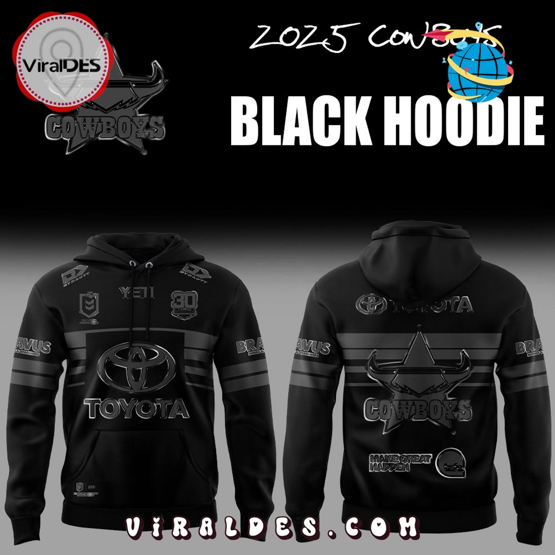 NQ Cowboys Back In Black Limited Edition Hoodie NQ Cowboys Back In Black Limited Edition Hoodie