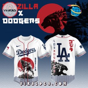 Los Angeles Dodgers MLB x Godzilla Baseball Jersey Los Angeles Dodgers MLB x Godzilla Baseball Jersey
