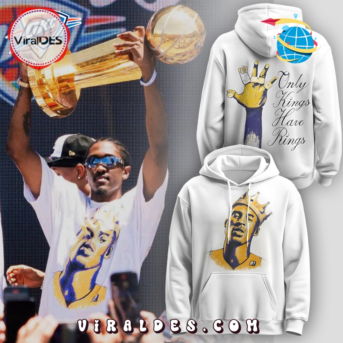 Oklahoma City Thunder NBA x Only Kings Have Rings Hoodie, Long Pants Oklahoma City Thunder NBA x Only Kings Have Rings Hoodie, Long Pants