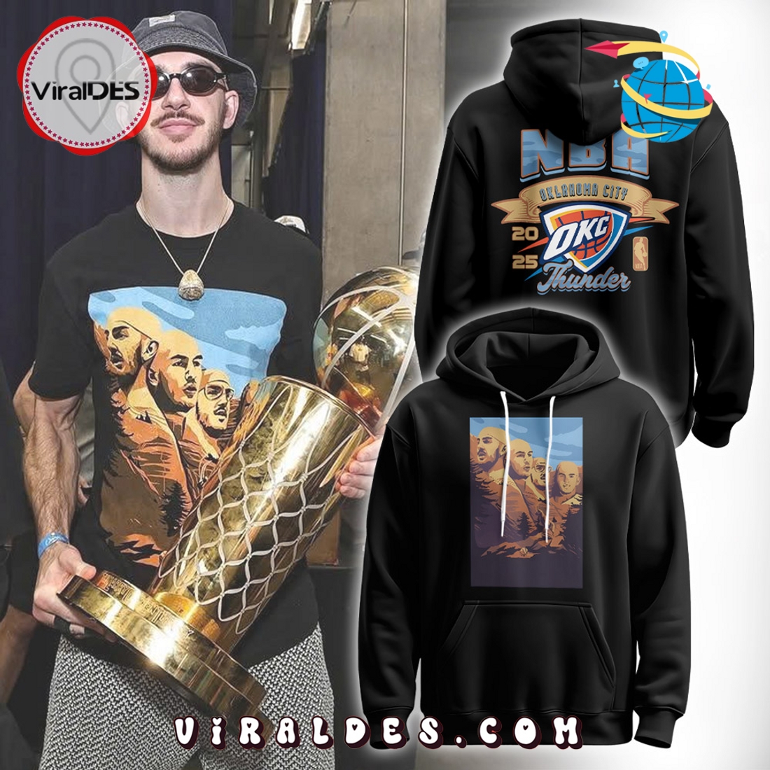 Oklahoma City Thunder x Alex Caruso Mount Rushmore Hoodie Oklahoma City Thunder x Alex Caruso Mount Rushmore Hoodie