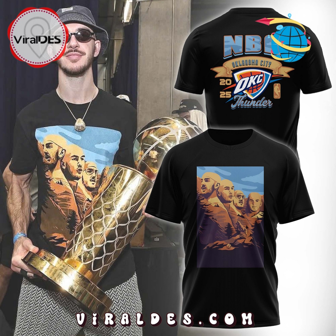 Oklahoma City Thunder x Alex Caruso Mount Rushmore Hoodie Oklahoma City Thunder x Alex Caruso Mount Rushmore Hoodie