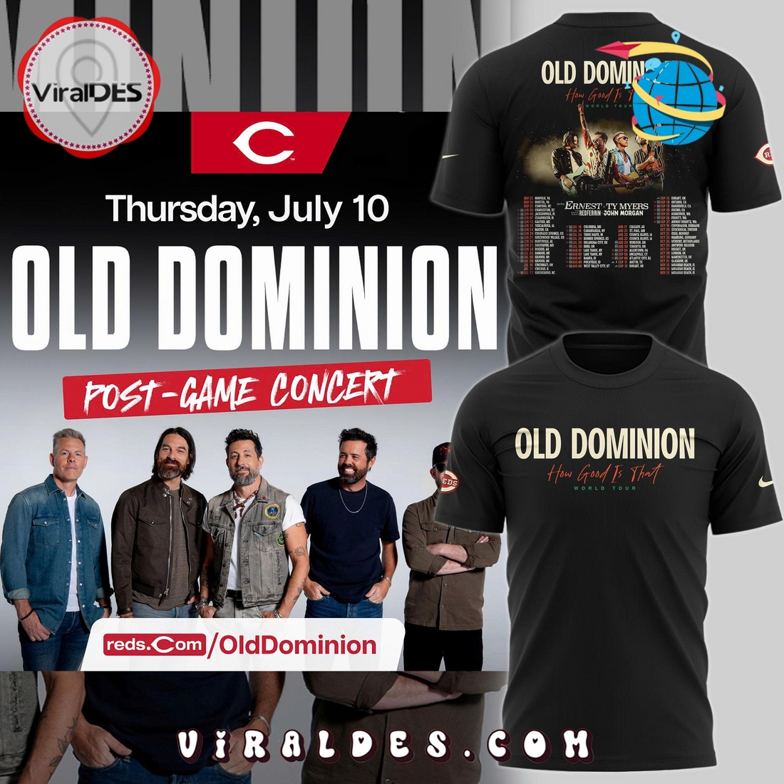 Old Dominion How Good Is That World Tour 2025 Shirt Old Dominion How Good Is That World Tour 2025 Shirt