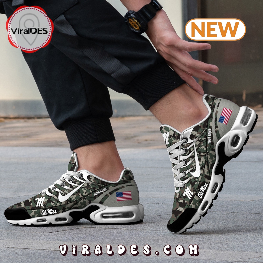 Ole Miss Rebels NCAA Camo Air Max Plus Shoes Ole Miss Rebels NCAA Camo Air Max Plus Shoes