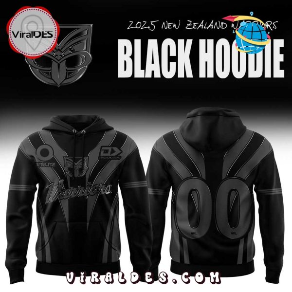 One NZ Warriors Custom Back In Black Hoodie