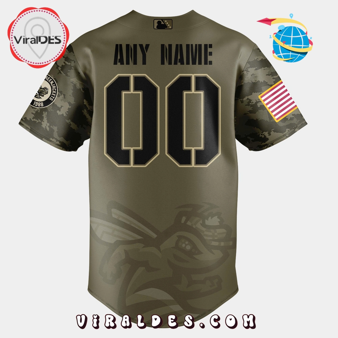 Personalized Augusta GreenJackets Military Appreciation Jersey Personalized Augusta GreenJackets Military Appreciation Jersey
