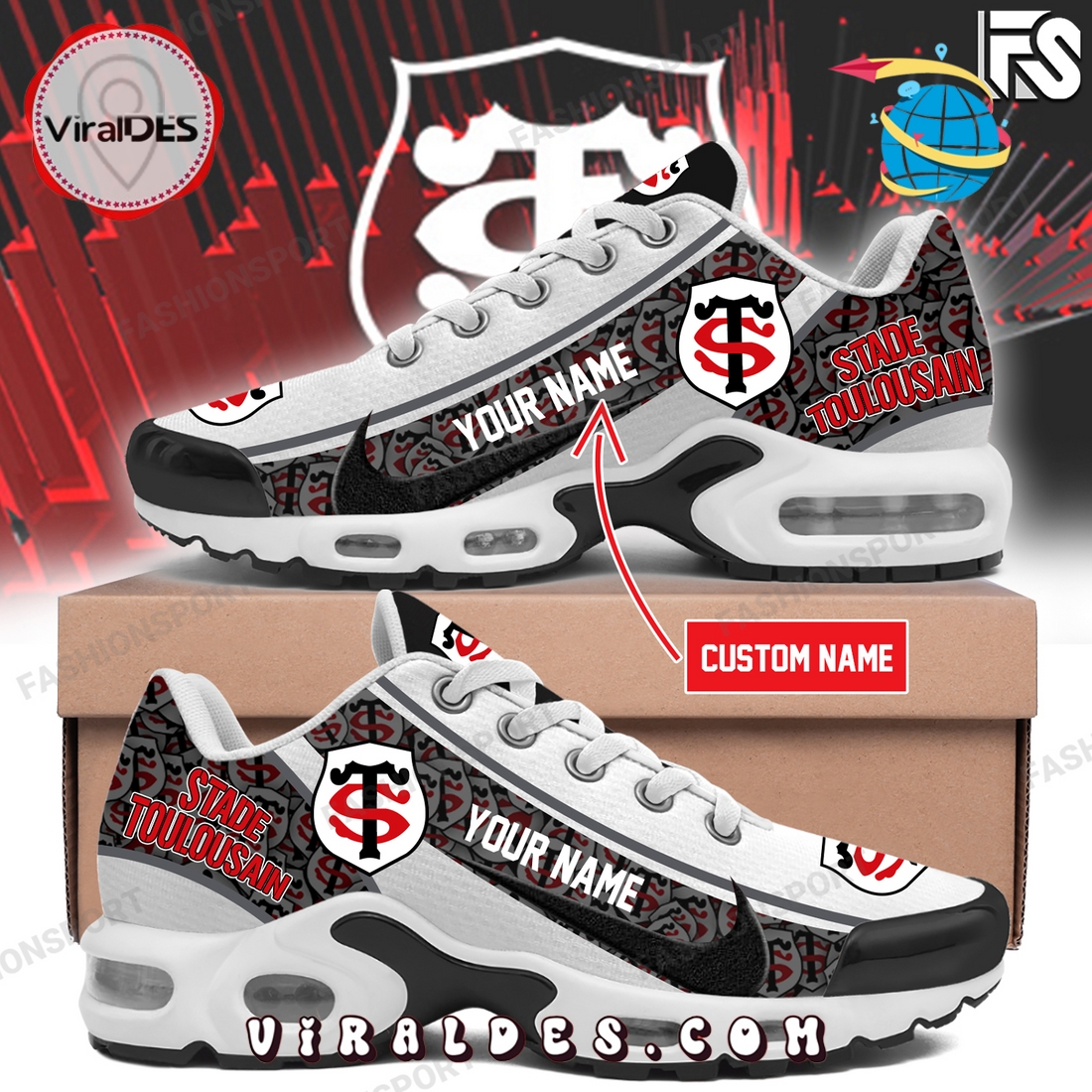 Personalized Stade Toulousain Limited Edition Air Max Plus Personalized Stade Toulousain Limited Edition Air Max Plus