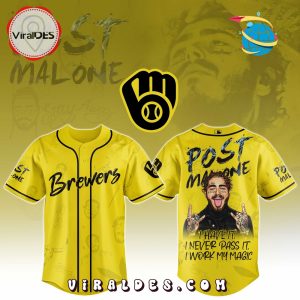 Milwaukee Brewers x Post Malone Tour 2025 Baseball Jersey