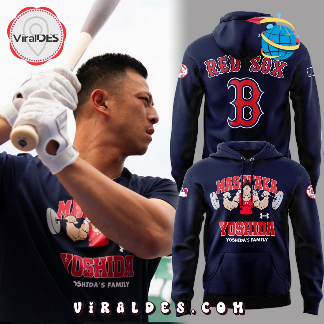 Red Sox x Masataka Yoshida’s Family Navy Hoodie, Long Pants Red Sox x Masataka Yoshida’s Family Navy Hoodie, Long Pants