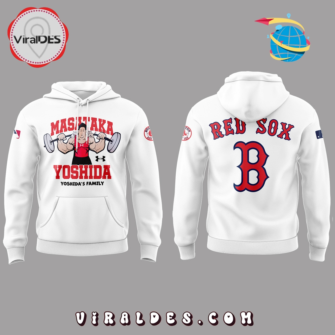 Red Sox x Masataka Yoshida’s Family White Hoodie 2025 Red Sox x Masataka Yoshida’s Family White Hoodie 2025