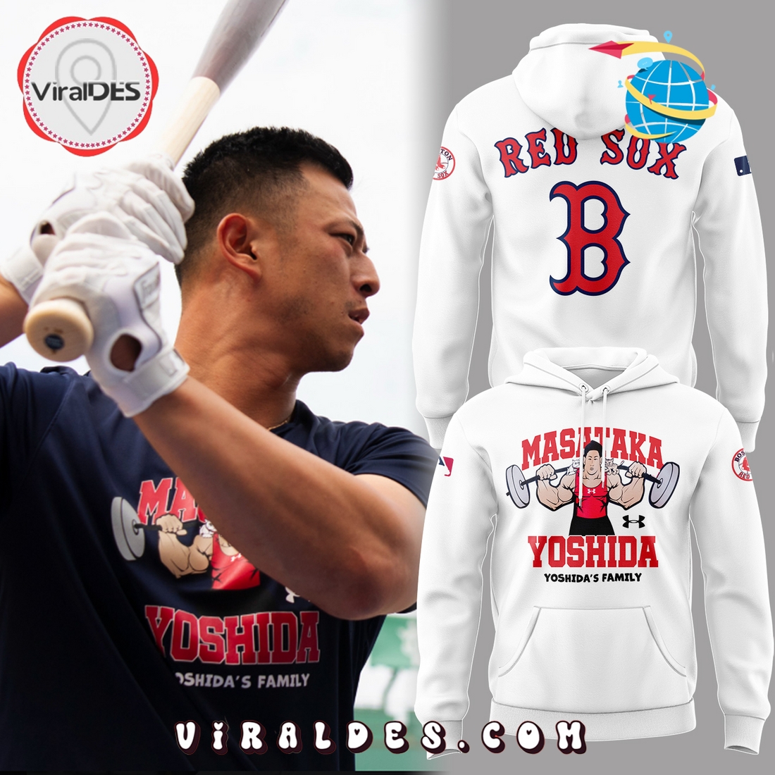 Red Sox x Masataka Yoshida’s Family White Hoodie, Long Pants Red Sox x Masataka Yoshida’s Family White Hoodie, Long Pants