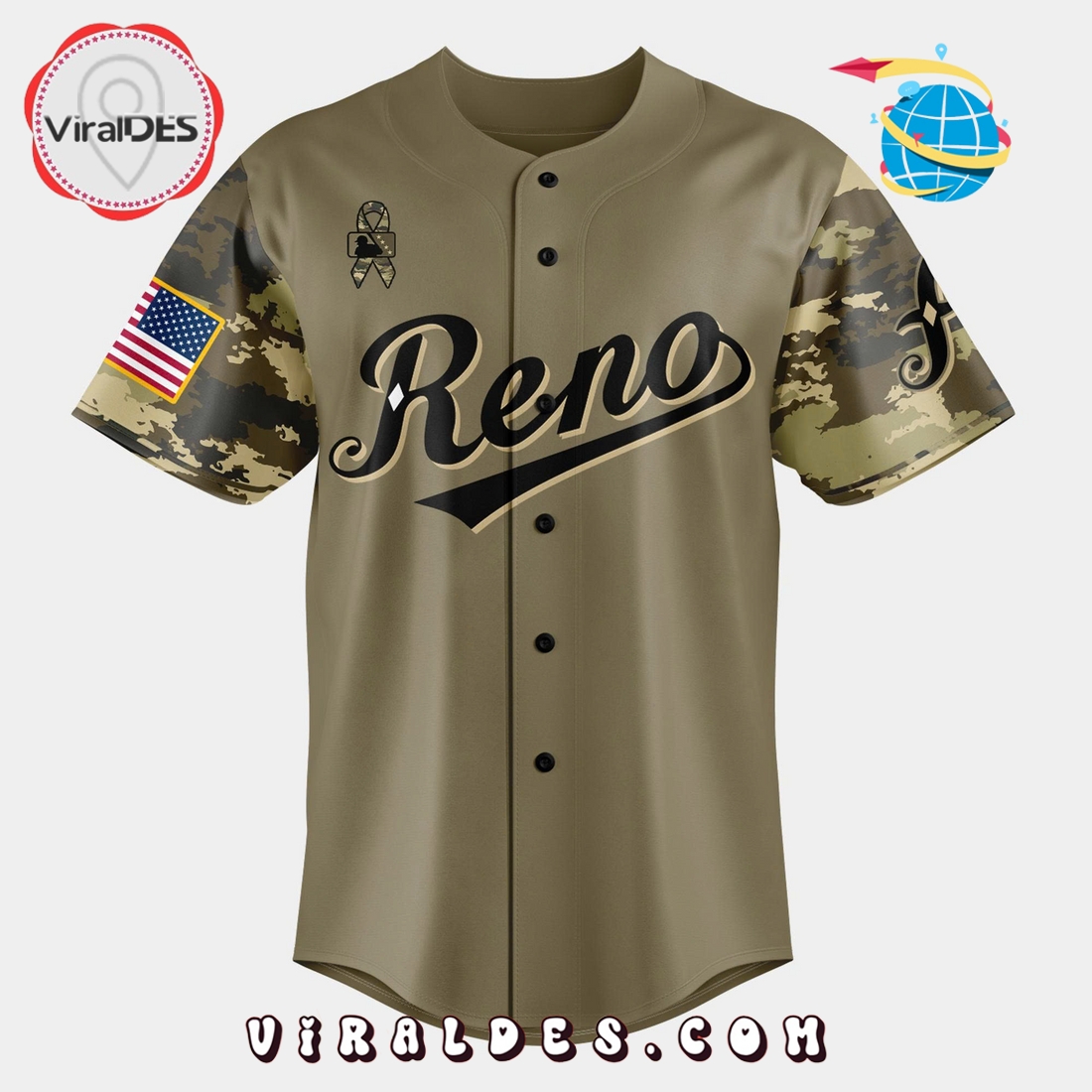 Reno Aces Military Appreciation Night 2025 Baseball Jersey Reno Aces Military Appreciation Night 2025 Baseball Jersey
