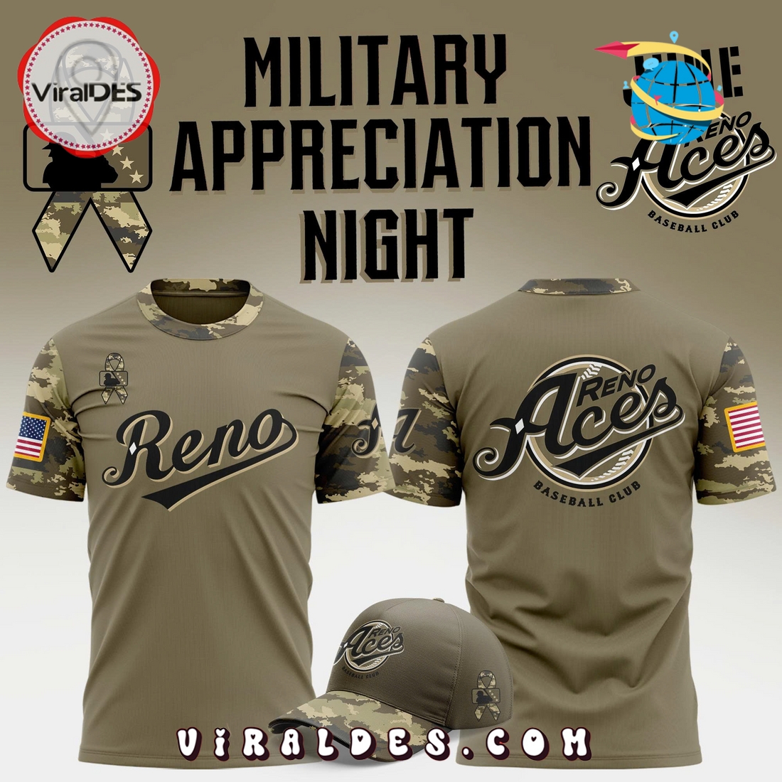Reno Aces Military Appreciation Night 2025 Hoodie, Long Pants Reno Aces Military Appreciation Night 2025 Hoodie, Long Pants