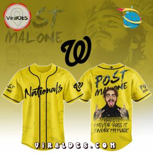 Washington Nationals x Post Malone Tour 2025 Baseball Jersey Washington Nationals x Post Malone Tour 2025 Baseball Jersey