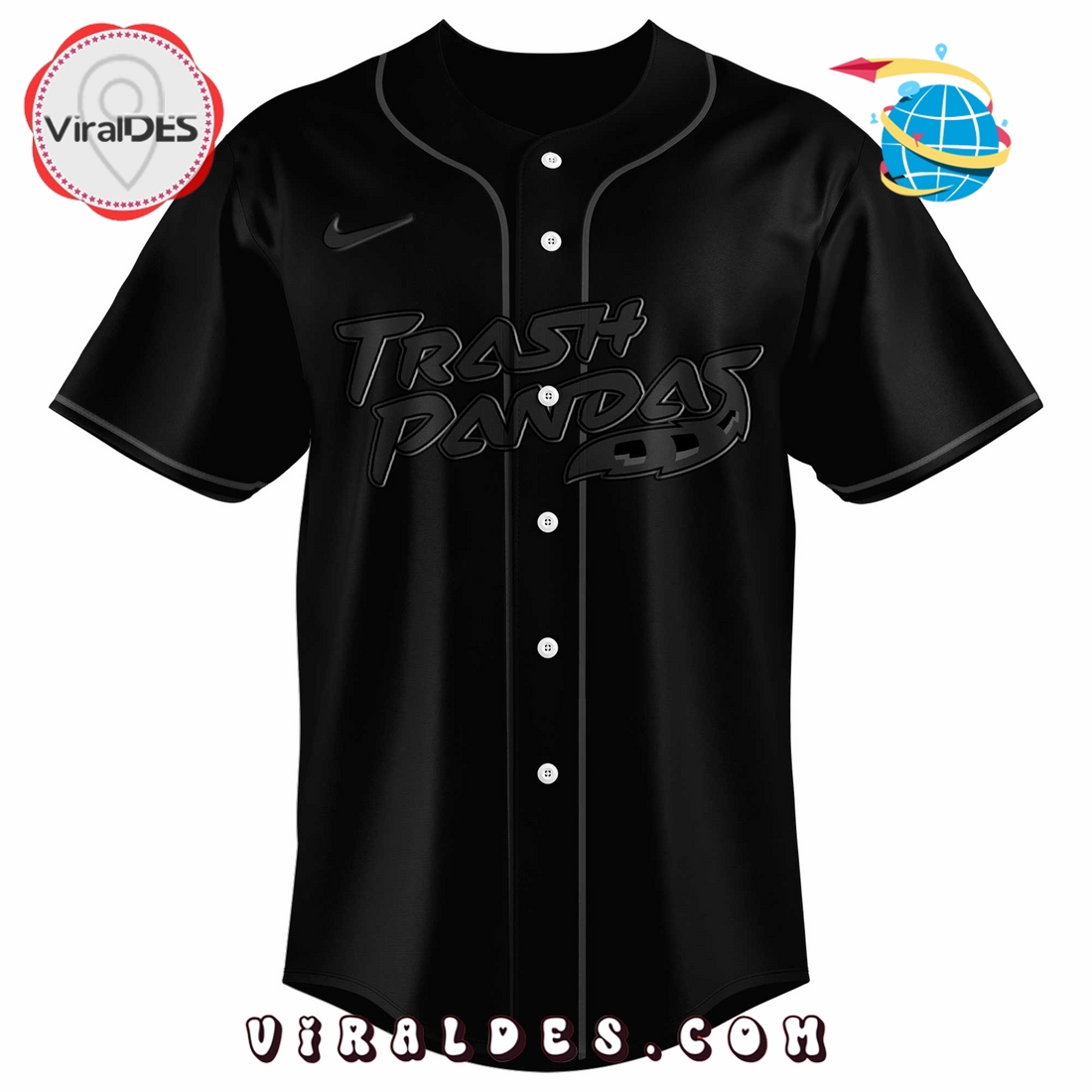 Rocket City Trash Pandas Black in Black Jersey 2025 Rocket City Trash Pandas Black in Black Jersey 2025