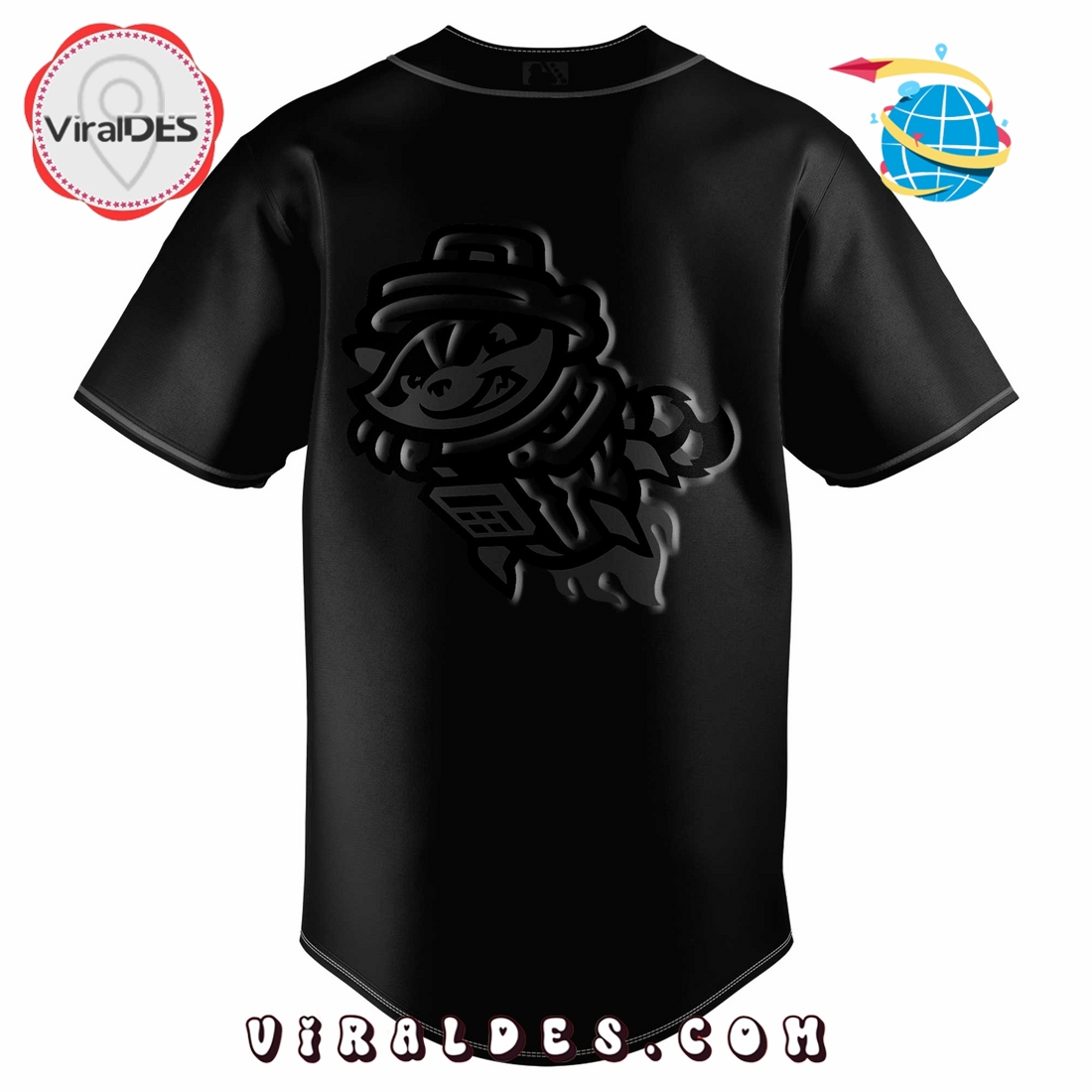 Rocket City Trash Pandas Black in Black Jersey 2025 Rocket City Trash Pandas Black in Black Jersey 2025