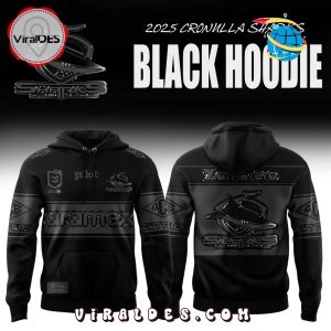 Cronulla Sharks Back In Black Limited Edition Hoodie
