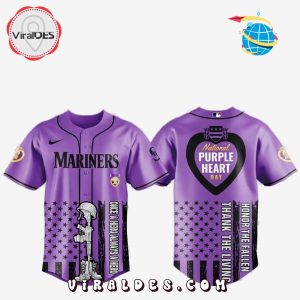 Seattle Mariners MLB x Purple Heart Day Baseball Jersey