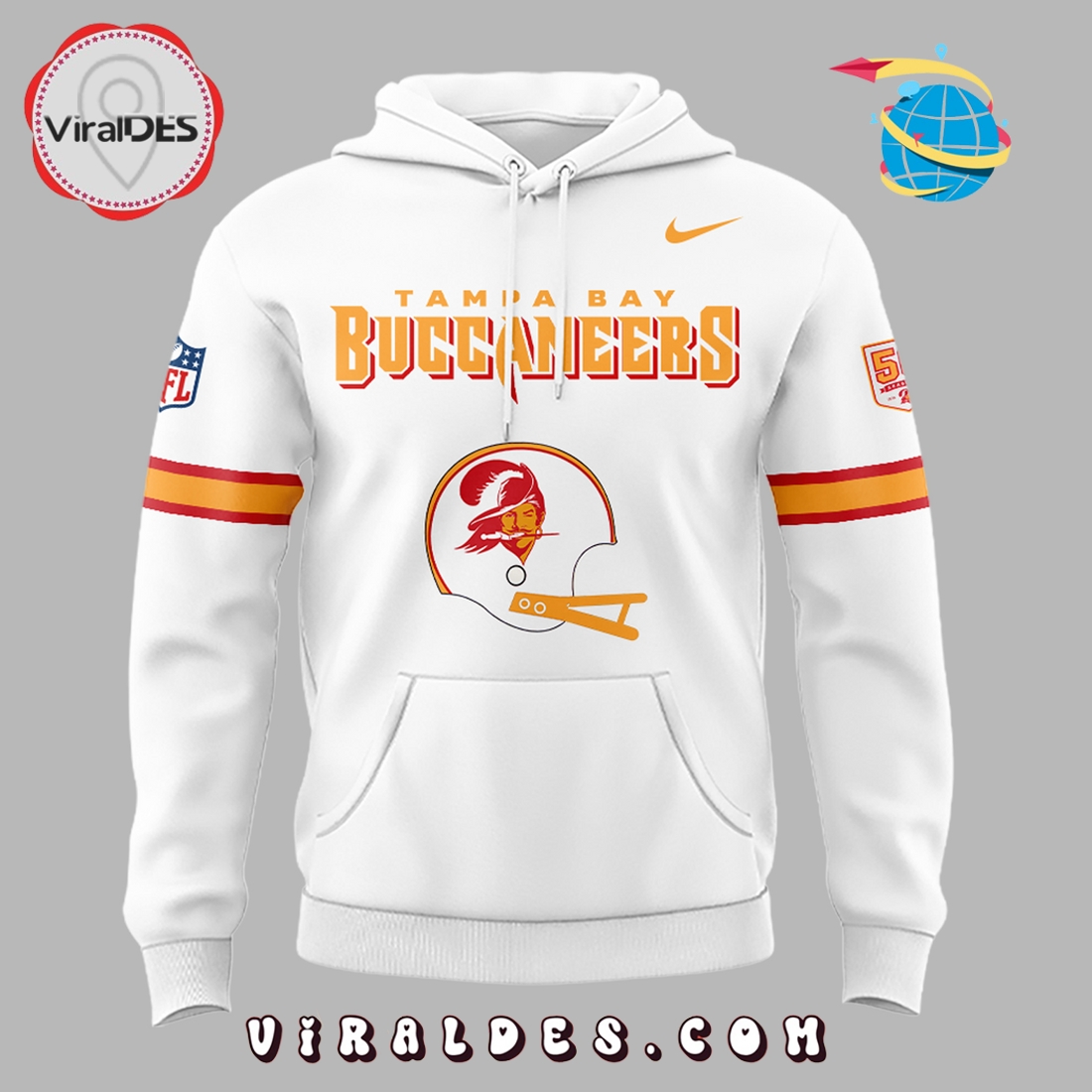 Tampa Bay Buccaneers 50th Season Hoodie 2025 Tampa Bay Buccaneers 50th Season Hoodie 2025